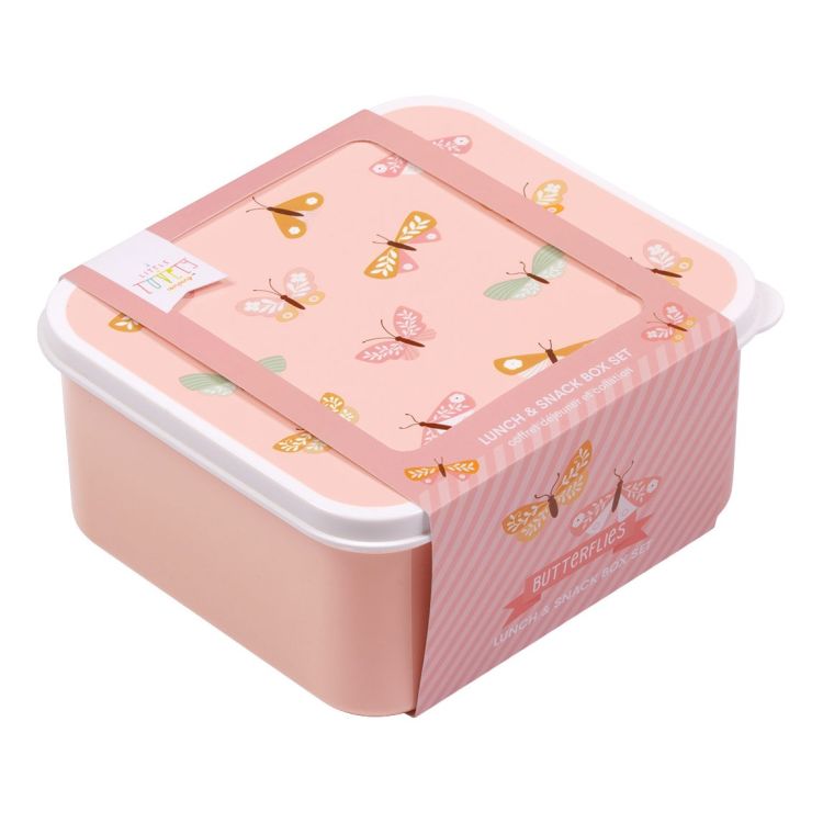 Lunchbox dla dzieci BUTTERFLIES - zestaw 4 szt / A Little Lovely Company