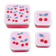 Lunchbox dla dzieci CHERRIES - zestaw 4 szt / A Little Lovely Company