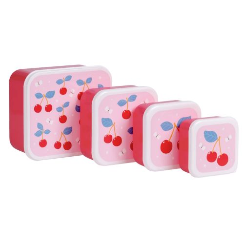 Lunchbox dla dzieci CHERRIES - zestaw 4 szt / A Little Lovely Company