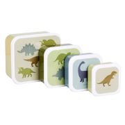 Lunchbox dla dzieci DINOSAURS - zestaw 4 szt / A Little Lovely Company