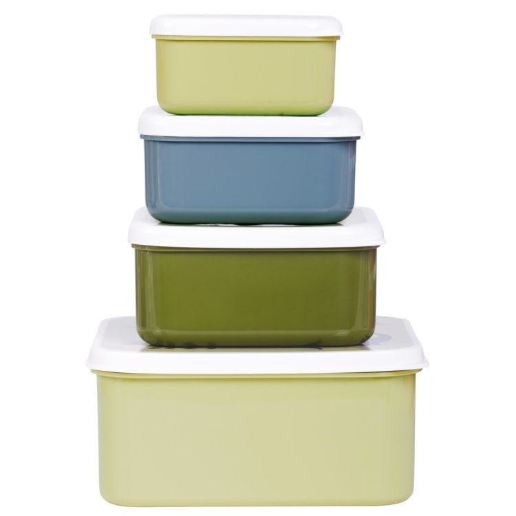 Lunchbox dla dzieci DINOSAURS - zestaw 4 szt / A Little Lovely Company