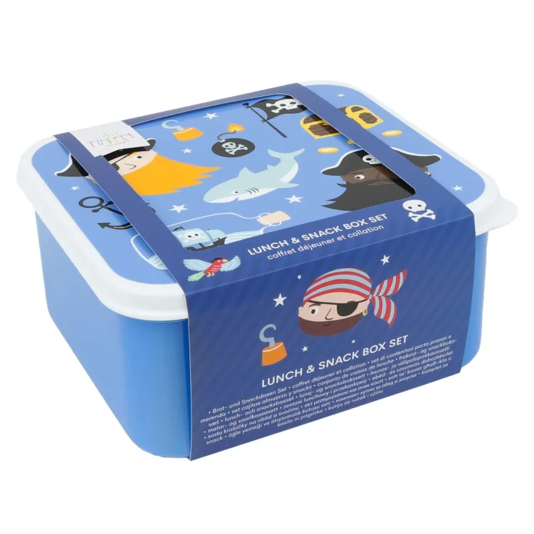Lunchbox dla dzieci PIRATES - zestaw 4 szt / A Little Lovely Company