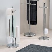 Stojak WC +szczotka i zasobnik stalowy Ken / Kela
