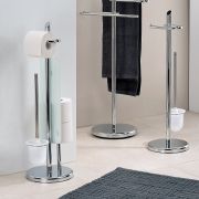 Stojak WC +szczotka i zasobnik stalowy Ken / Kela