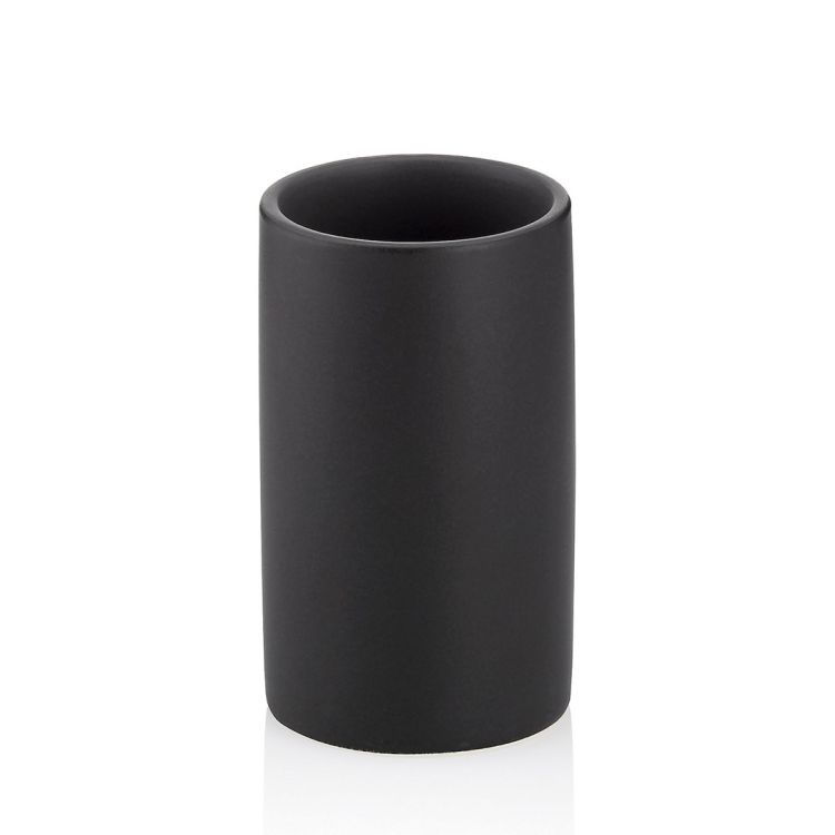 Kubek toaletowy ceramiczny czarny Matsi / Kela
