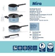 Zestaw 3 garnków 5el. dymny błękit Miira / Kela
