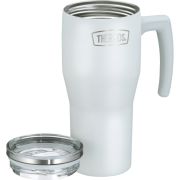 Termokubek Refreshing z uchwytem i słomką Thermos 850 ml - matowo biały