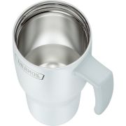 Termokubek Refreshing z uchwytem i słomką Thermos 850 ml - matowo biały