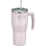 Termokubek Refreshing z uchwytem i słomką Thermos 850 ml - matowo lawendowy