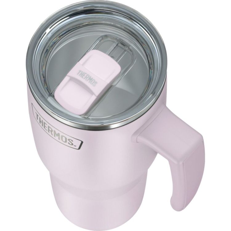 Termokubek Refreshing z uchwytem i słomką Thermos 850 ml - matowo lawendowy