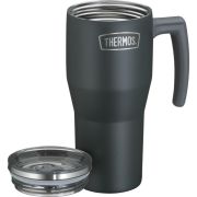 Termokubek Refreshing z uchwytem i słomką Thermos 850 ml - matowo czarny