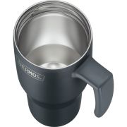 Termokubek Refreshing z uchwytem i słomką Thermos 850 ml - matowo czarny