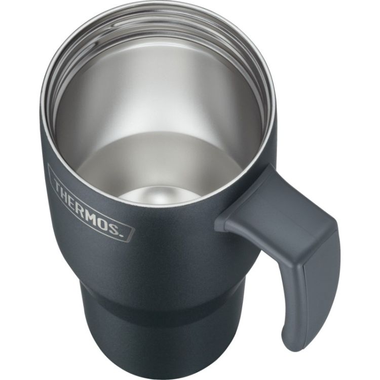 Termokubek Refreshing z uchwytem i słomką Thermos 850 ml - matowo czarny
