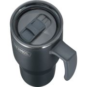 Termokubek Refreshing z uchwytem i słomką Thermos 850 ml - matowo czarny