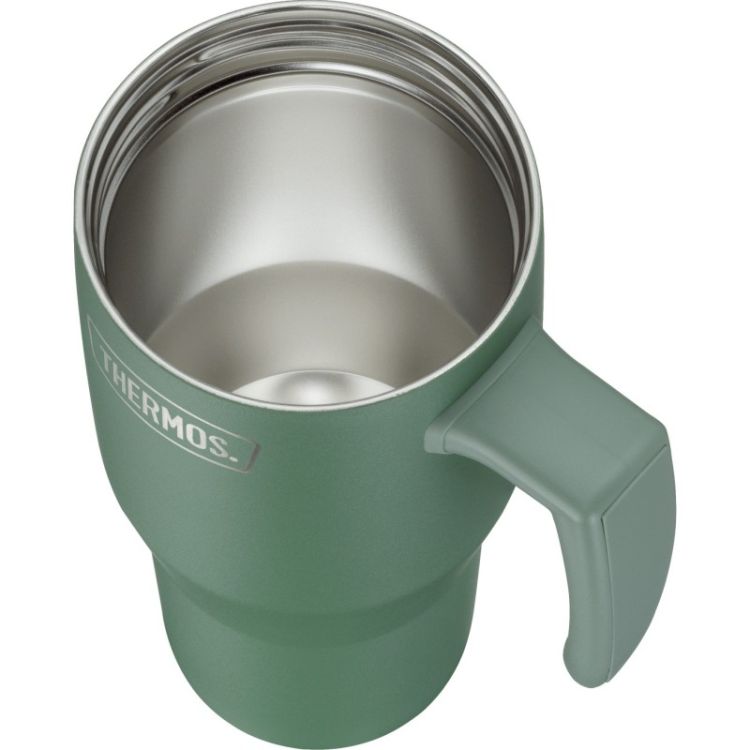 Termokubek Refreshing z uchwytem i słomką Thermos 850 ml - matowo zielony