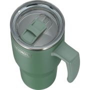 Termokubek Refreshing z uchwytem i słomką Thermos 850 ml - matowo zielony