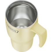 Termokubek Refreshing z uchwytem i słomką Thermos 850 ml - matowo waniliowy