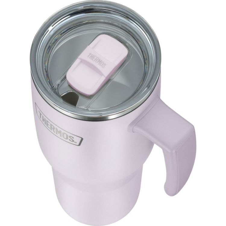 Termokubek Refreshing z uchwytem i słomką Thermos 1100 ml - matowo lawendowy