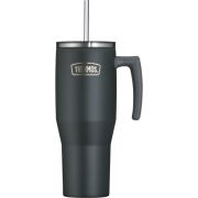 Termokubek Refreshing z uchwytem i słomką Thermos 1100 ml - matowo czarny