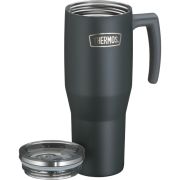 Termokubek Refreshing z uchwytem i słomką Thermos 1100 ml - matowo czarny