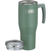 Termokubek Refreshing z uchwytem i słomką Thermos 1100 ml - matowo zielony