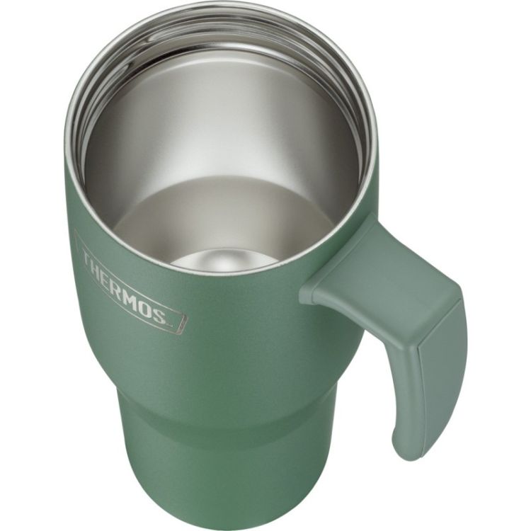 Termokubek Refreshing z uchwytem i słomką Thermos 1100 ml - matowo zielony