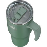 Termokubek Refreshing z uchwytem i słomką Thermos 1100 ml - matowo zielony