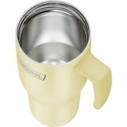 Termokubek Refreshing z uchwytem i słomką Thermos 1100 ml - matowo waniliowy