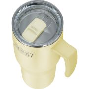Termokubek Refreshing z uchwytem i słomką Thermos 1100 ml - matowo waniliowy