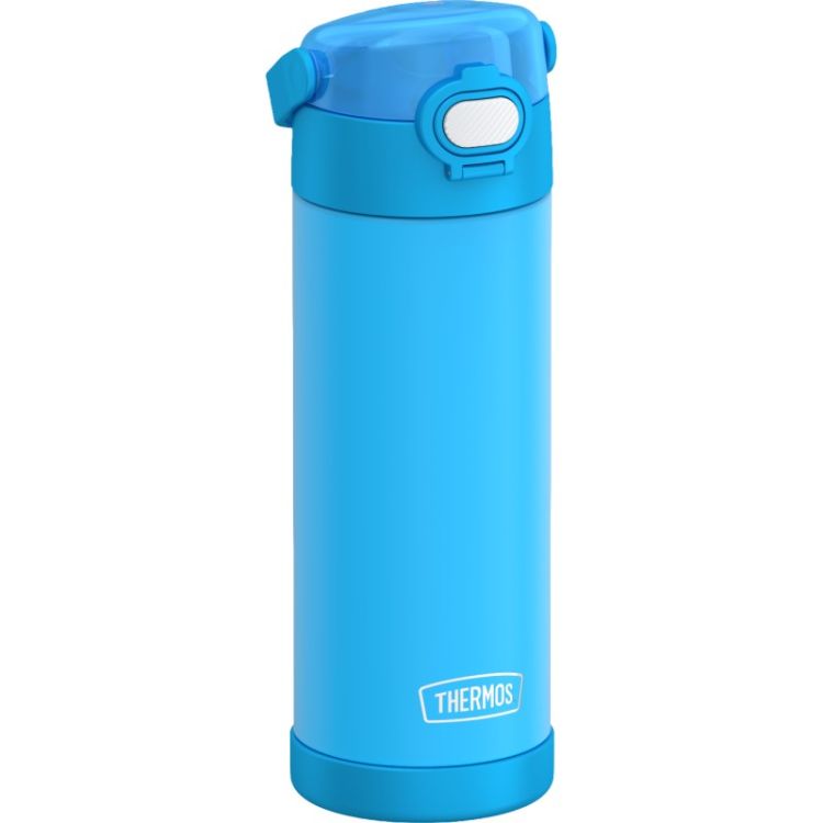 Termos dla dzieci z nakrętką nawadniającą Thermos 470 ml - neonowo niebieski