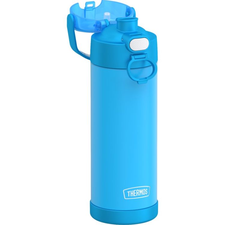 Termos dla dzieci z nakrętką nawadniającą Thermos 470 ml - neonowo niebieski