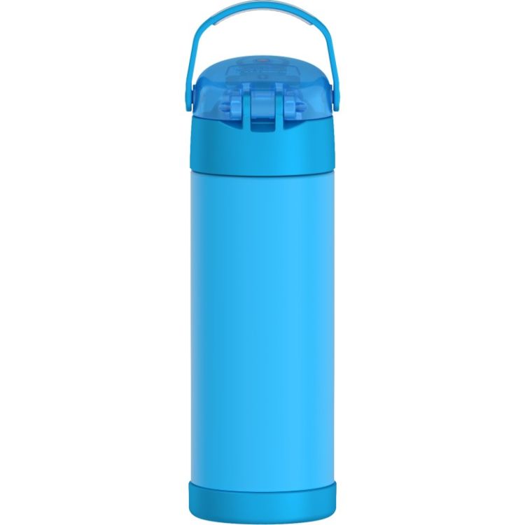 Termos dla dzieci z nakrętką nawadniającą Thermos 470 ml - neonowo niebieski