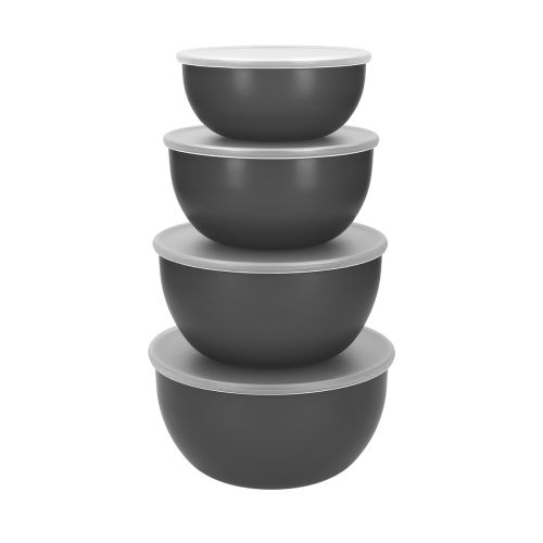 Miski kuchenne z pokrywkami 4 szt. Charcoal Grey / KitchenAid