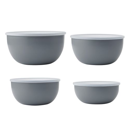 Miski kuchenne z pokrywkami 4 szt. Charcoal Grey / KitchenAid