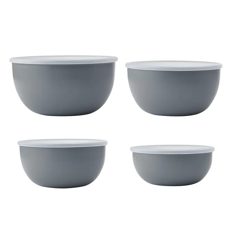 Miski kuchenne z pokrywkami 4 szt. Charcoal Grey / KitchenAid