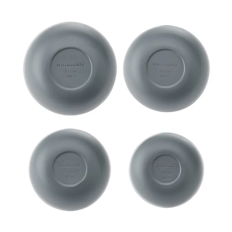 Miski kuchenne z pokrywkami 4 szt. Charcoal Grey / KitchenAid