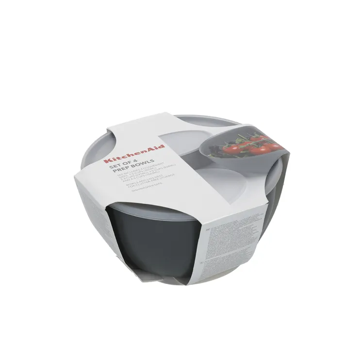 Miski kuchenne z pokrywkami 4 szt. Charcoal Grey / KitchenAid