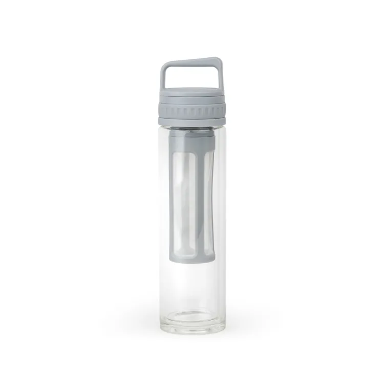 Butelka szklana z zaparzaczem do Cold Brew Moshi 0,4L - szara / Leopold Vienna