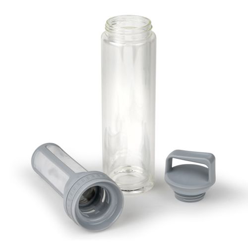 Butelka szklana z zaparzaczem do Cold Brew Moshi 0,4L - szara / Leopold Vienna