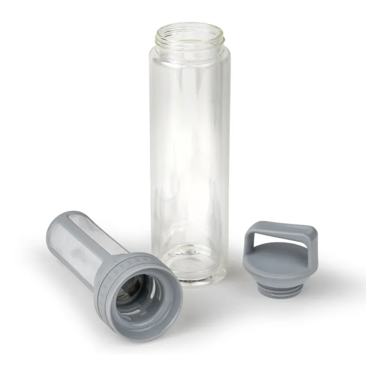 Butelka szklana z zaparzaczem do Cold Brew Moshi 0,4L - szara / Leopold Vienna