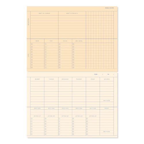 Planer na biurko tygodniowy - Deskplanner Red / A-Journal