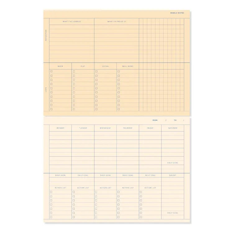 Planer na biurko tygodniowy - Deskplanner Red / A-Journal