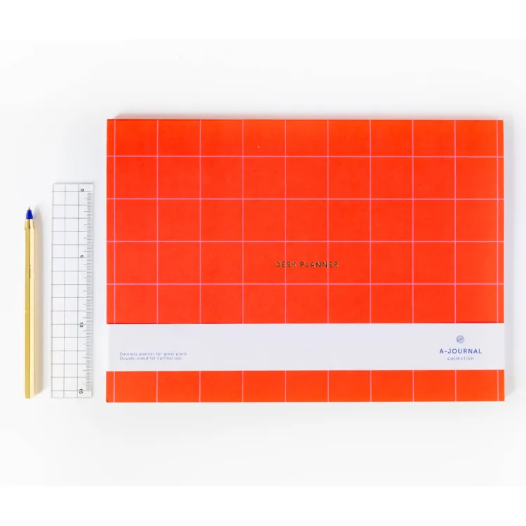 Planer na biurko tygodniowy - Deskplanner Red / A-Journal