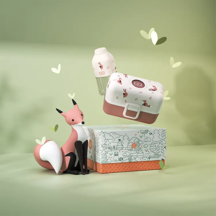 Gift Box dla dzieci - MB Trésor + MB Positive S - Fox / Monbento
