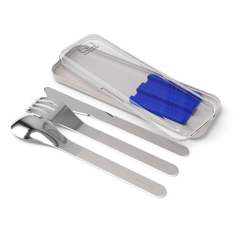 Slim Box sztućce na wynos w etui Blue / Monbento