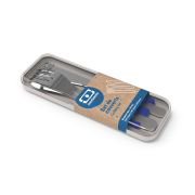 Slim Box sztućce na wynos w etui Blue / Monbento