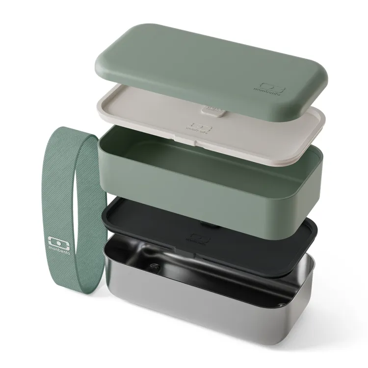 Sense Original bento lunchbox 1.2L Green Natural / Monbento