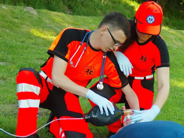 Koszulka ratownicza FLUO męska odblaskowa FUNKCYJNA