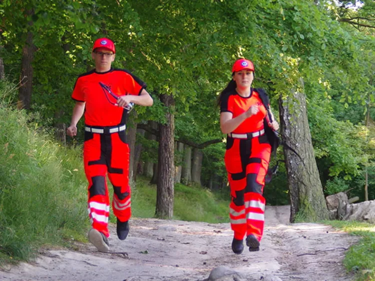 Koszulka ratownicza FLUO męska odblaskowa FUNKCYJNA