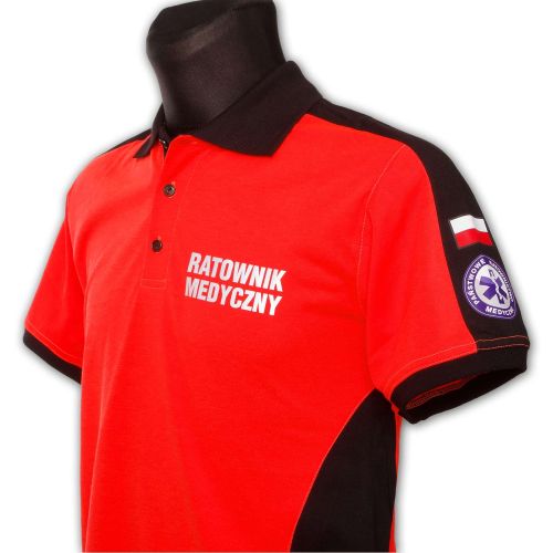 Koszulka Polo ratownicza PRM-25 FLUO męska odblaskowa